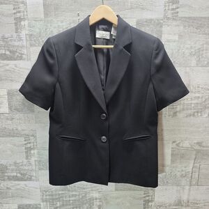 Villager Petite a Liz Claiborne Company Womens Blazer Black Business Size 8P‎
